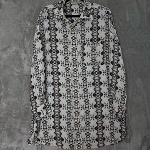 Dress Forum Aztec Button up‎ Shirt Dress Womens L  Tribal Southwestern Indie